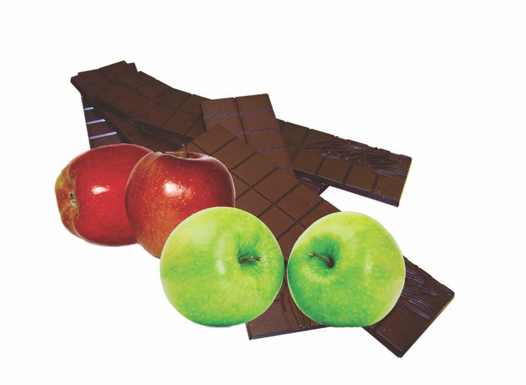 Dark chocolate and apple