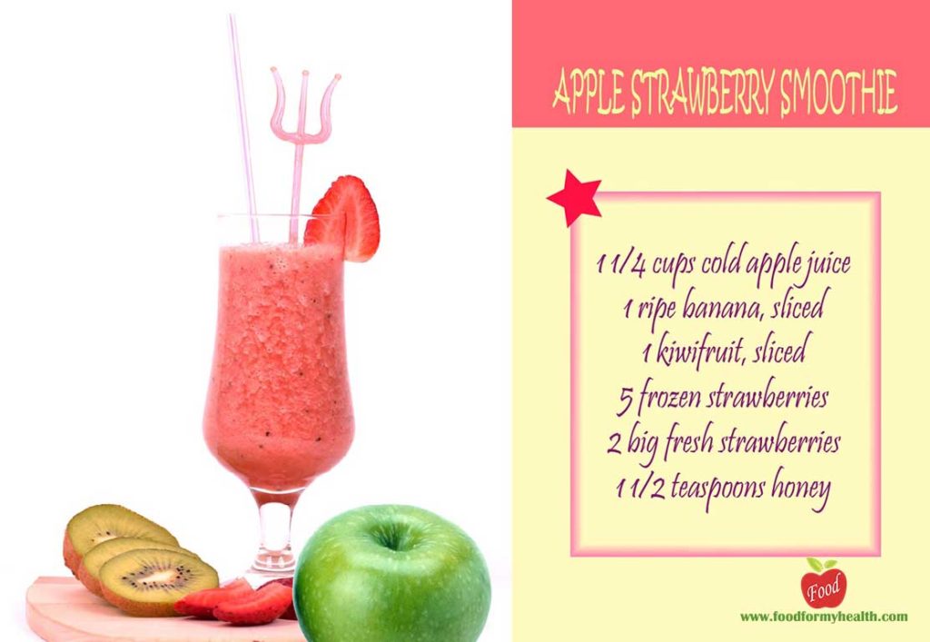 Apple strawberry smoothie