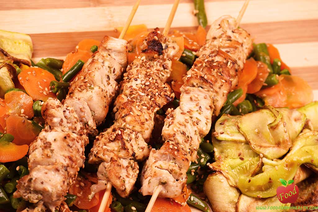 Chicken Kebab With Sesame