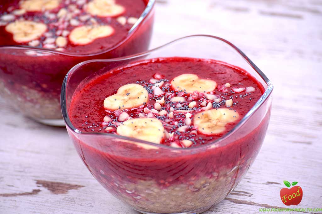 Buckwheat sour cherry vegan pudding