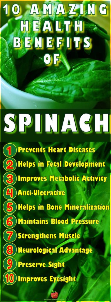  10 Amaizing health benefits of Spinach