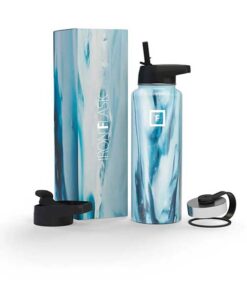 IRONFLASK 40 Oz Wide Mouth Water Bottle with Straw Lid Ocean