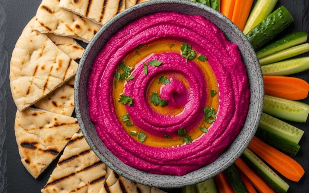 Vibrant Pink Beet Hummus